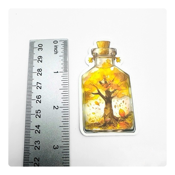 ★ Cozy Autumn Sticker Set 4PCS Waterproof Matte Vinyl material - Multicolored ★ - Picture 11 of 16